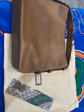 Gucci Brown Leather Bag with Adjustable Strap